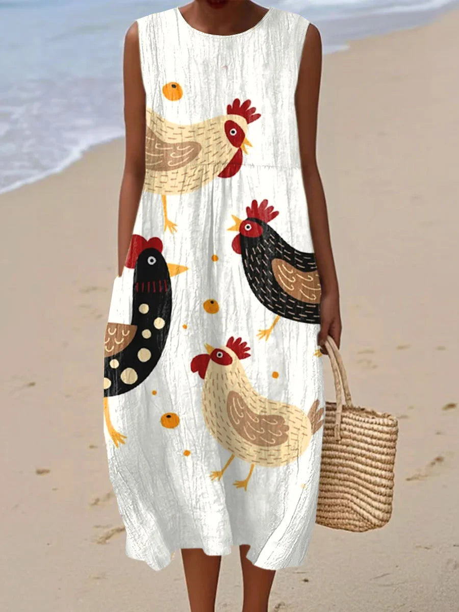 Wanda - Sleeveless Summer Pocket Dress