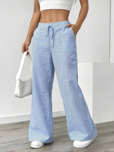 Alina | Elegant Striped Pant With Pockets