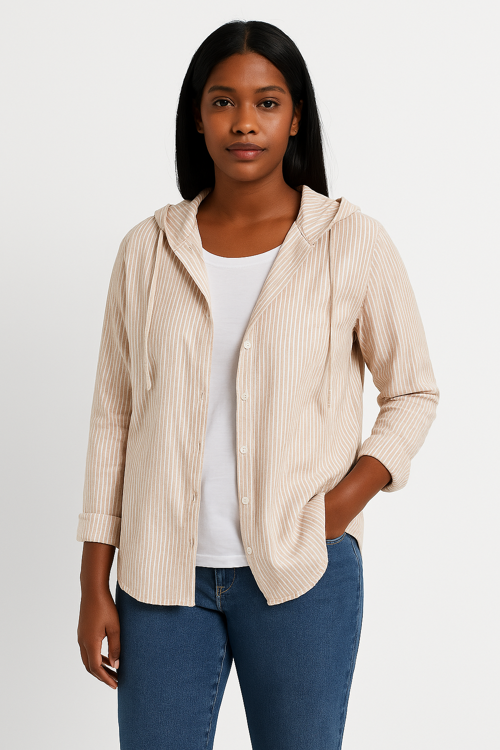 Virginia | Casual and Versatile Lightweight Hooded Blouse