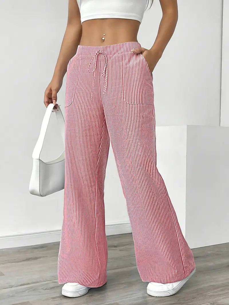 Alina | Elegant Striped Pant With Pockets