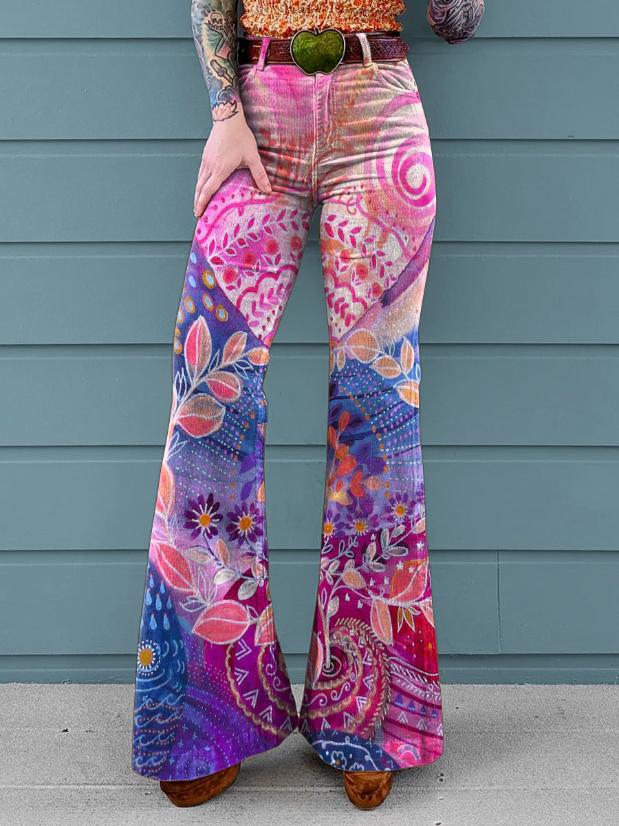 Faylinn | Boho Bloom Flare Pants