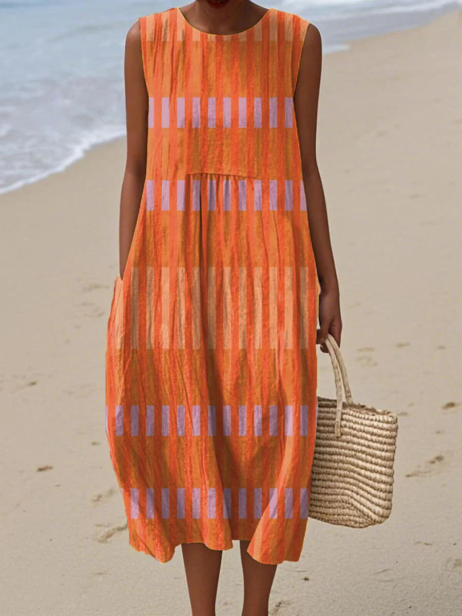 Sabina - Sleeveless Summer Pocket Dress