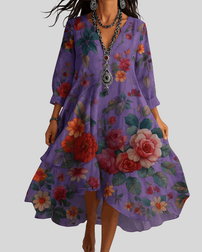Casa | Bohemian and Light Floral Maxi Dress