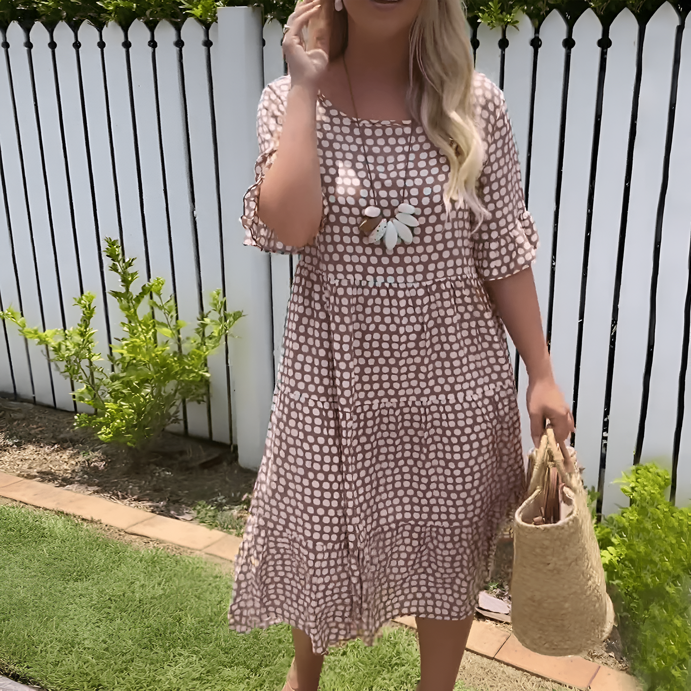 Zara | Short-Sleeve Midi Dress