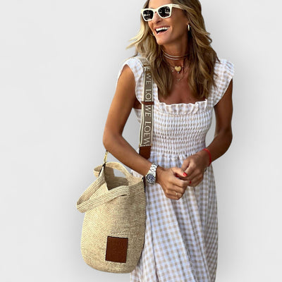 Jaela | Checkered maxi dress