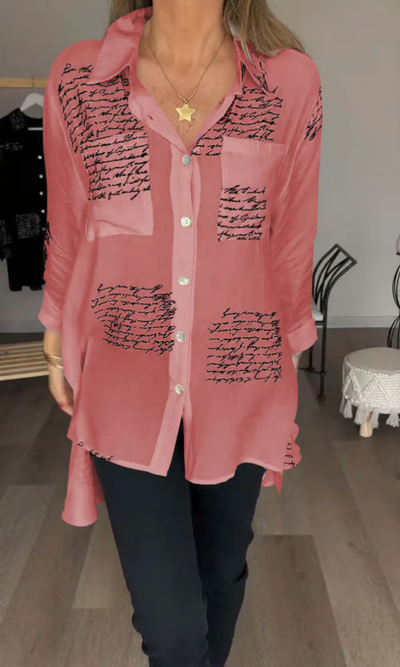 Maika | Stylish Letter Print Blouse