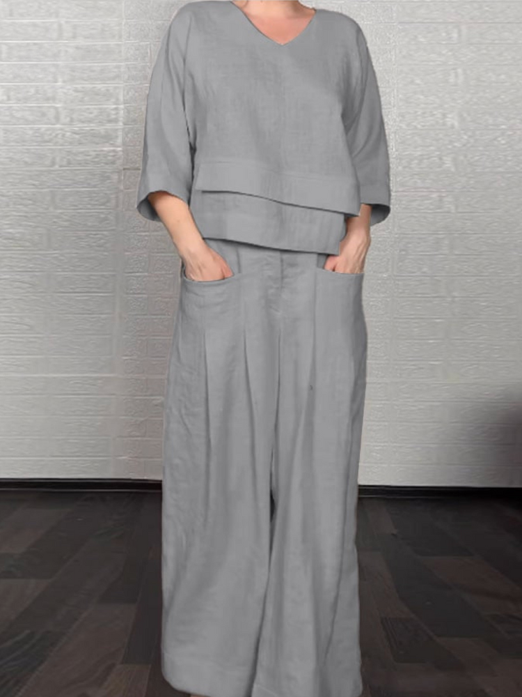 Renaya | Relaxed Cotton-Linen Set