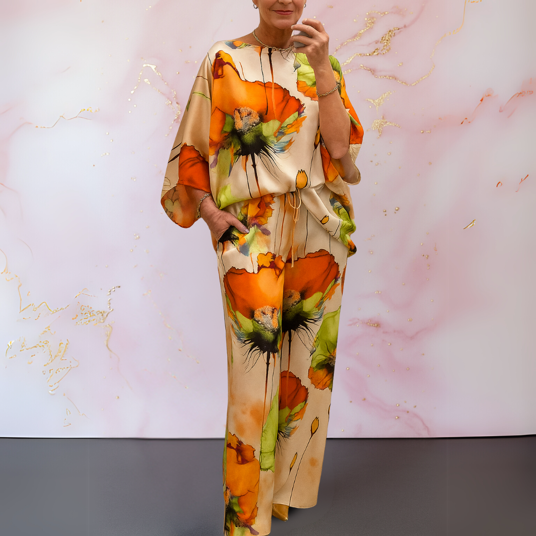 Monique – Satin Two Piece Women Set