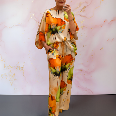 Monique – Satin Two Piece Women Set