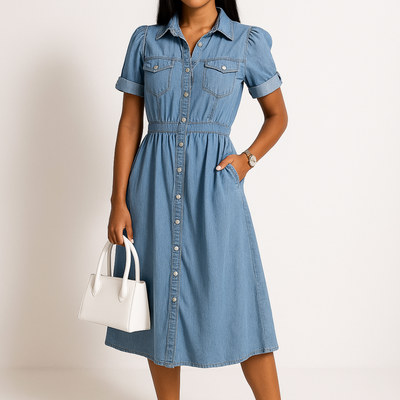Zayna – Elegant Denim Dress