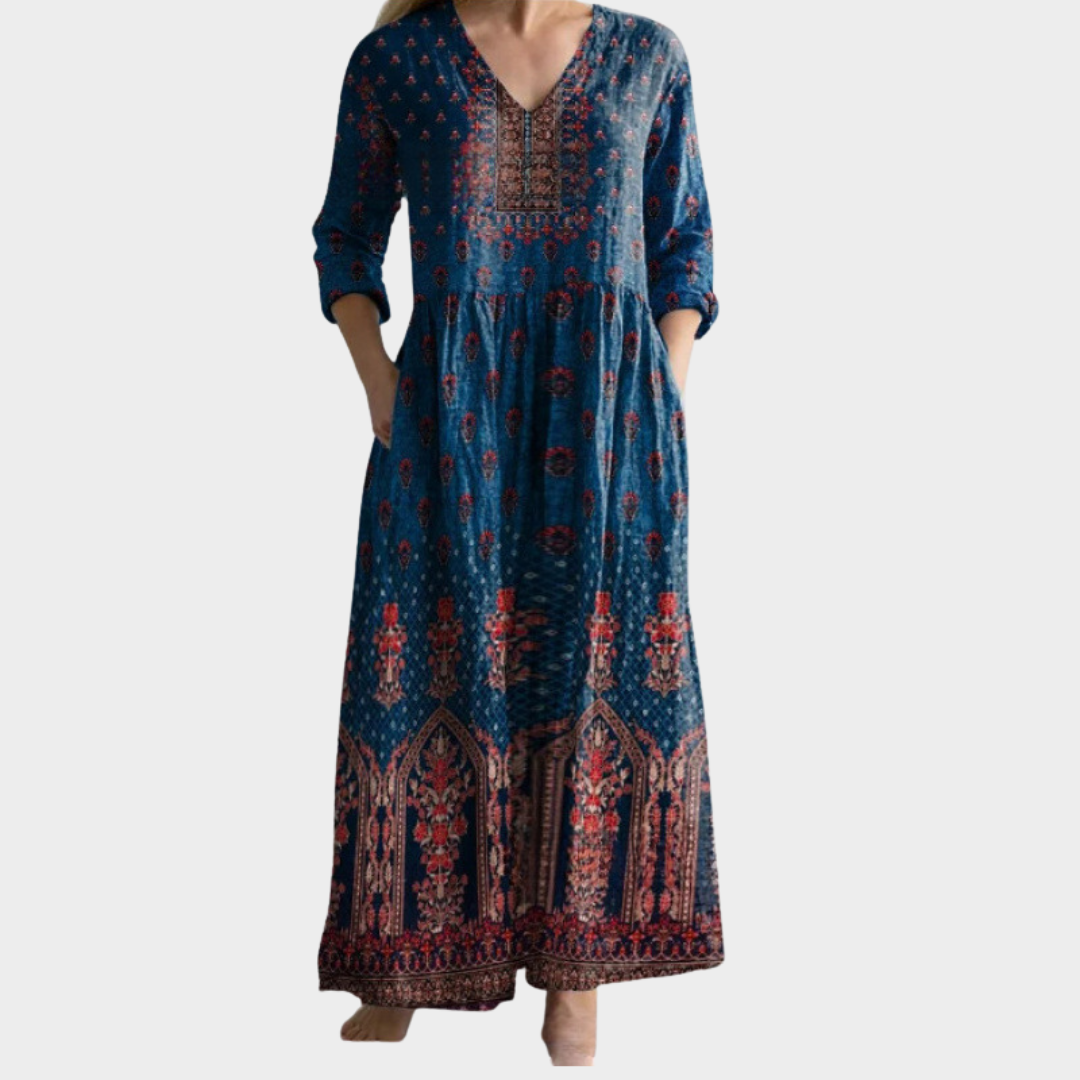 Pam | Comfortable Loose-Fit Floral Dress