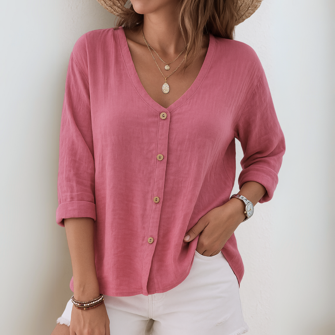 Marcia - Relaxed Button-Up Blouse