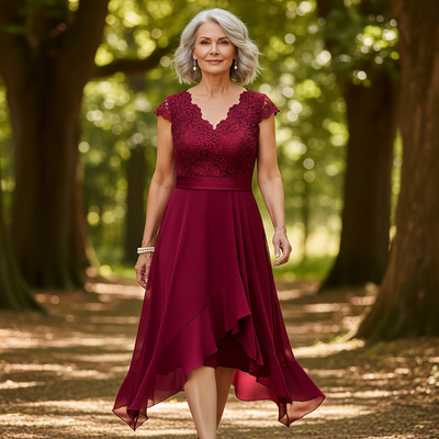 Francesca™ High-Low Lace Dress