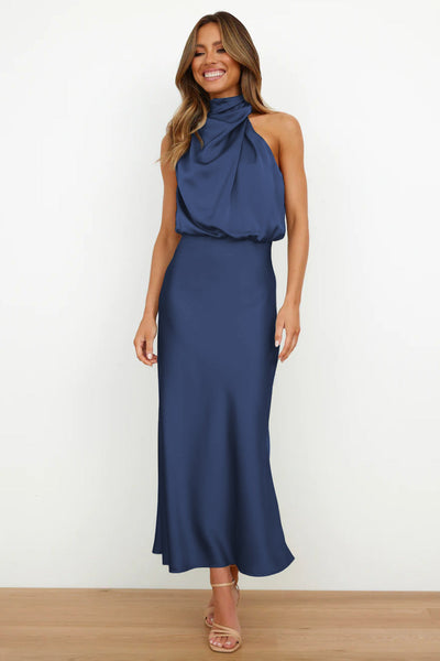 Lydia | Long dress with halter neck