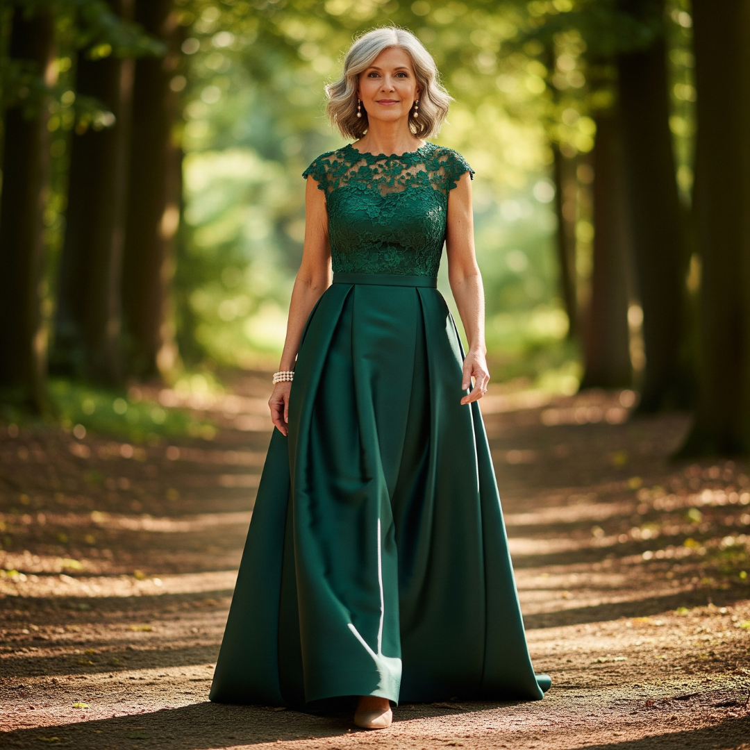 Lenora™ Lace Bodice Evening Gown