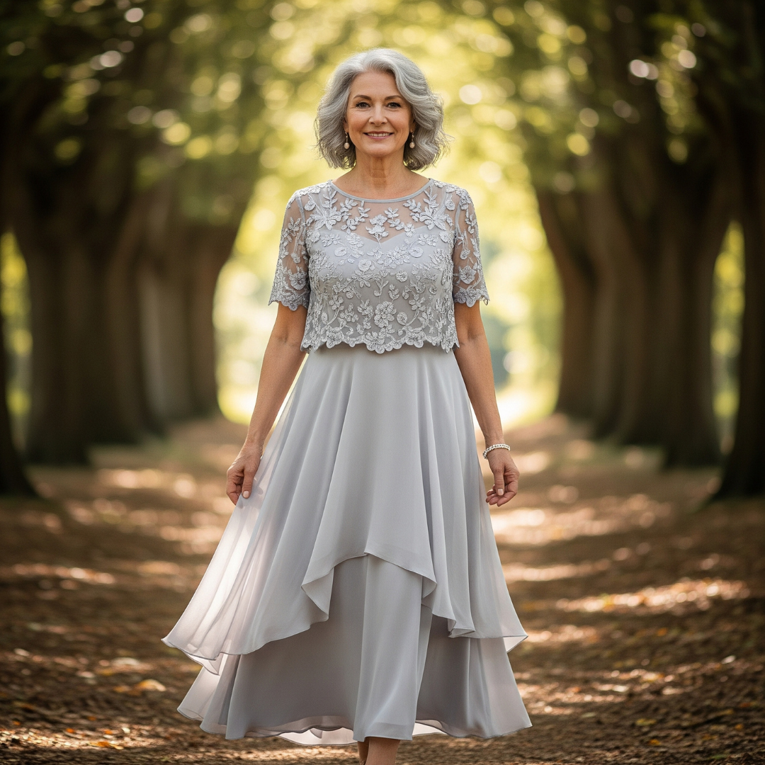 Maura™ Floral Overlay Dress