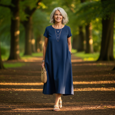 Julia | Elegant Comfortable Style | Cotton Linen Dress