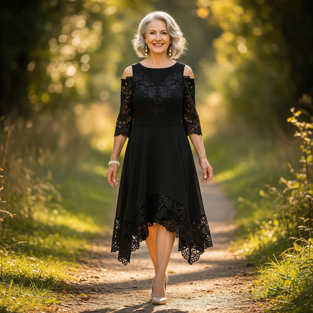 Therese™ Cold-Shoulder Lace Dress