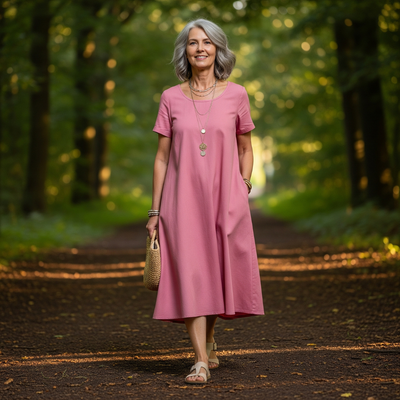 Julia | Elegant Comfortable Style | Cotton Linen Dress