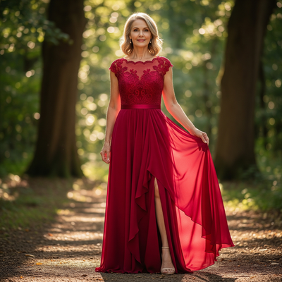 Corinne™ Lace Cascade Gown