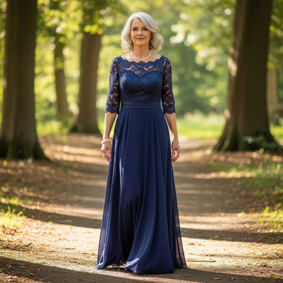 Rosa™ Lace Cascade Midi Gown