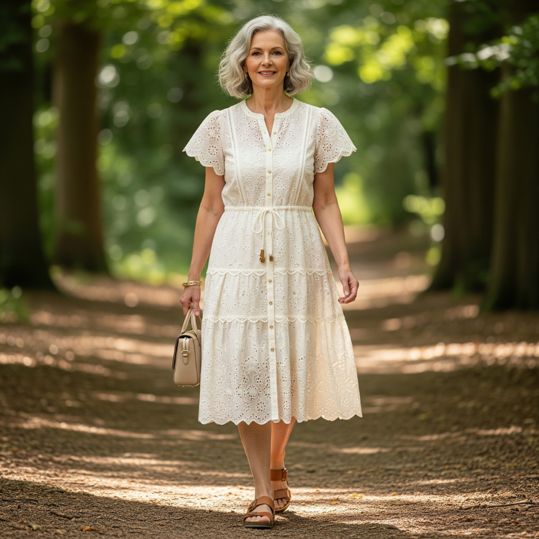 Helen™ Eyelet Midi Dress