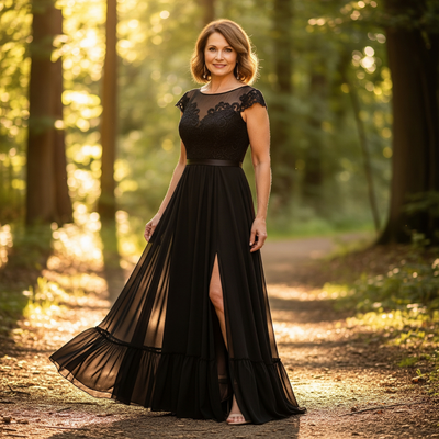 Corinne™ Lace Cascade Gown