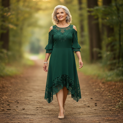 Therese™ Cold-Shoulder Lace Dress