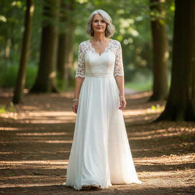 Rosa™ Lace Cascade Midi Gown