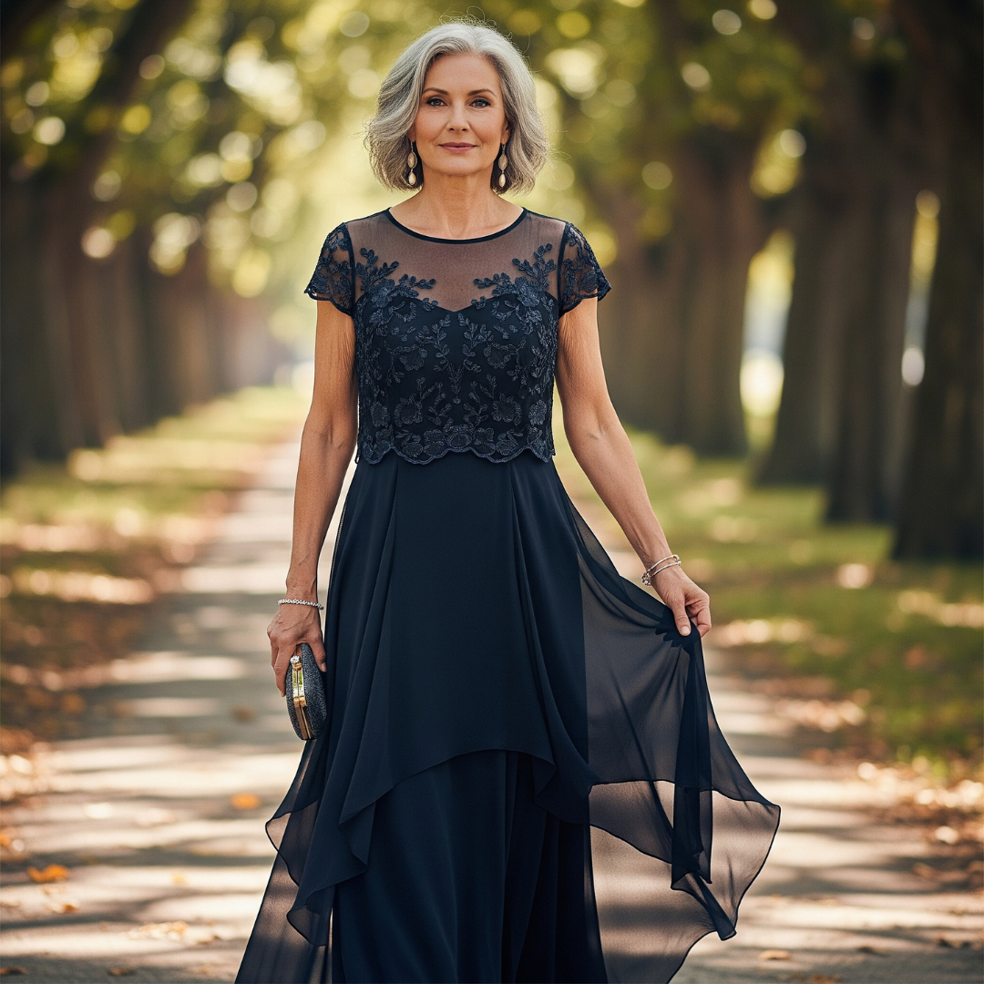 Maura™ Floral Overlay Dress