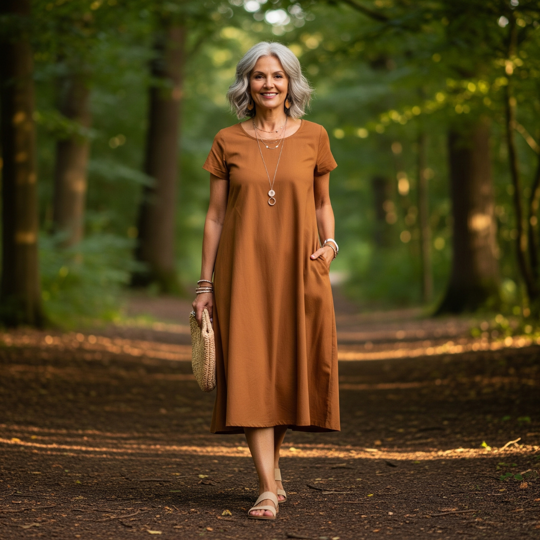 Julia | Elegant Comfortable Style | Cotton Linen Dress