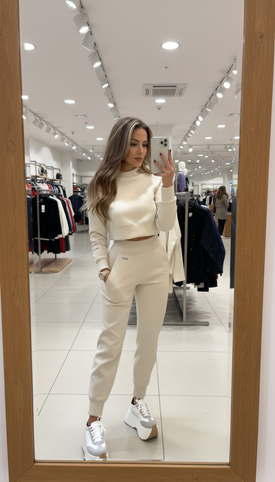 Darcie - High Collar Long Sleeve Sweater Set