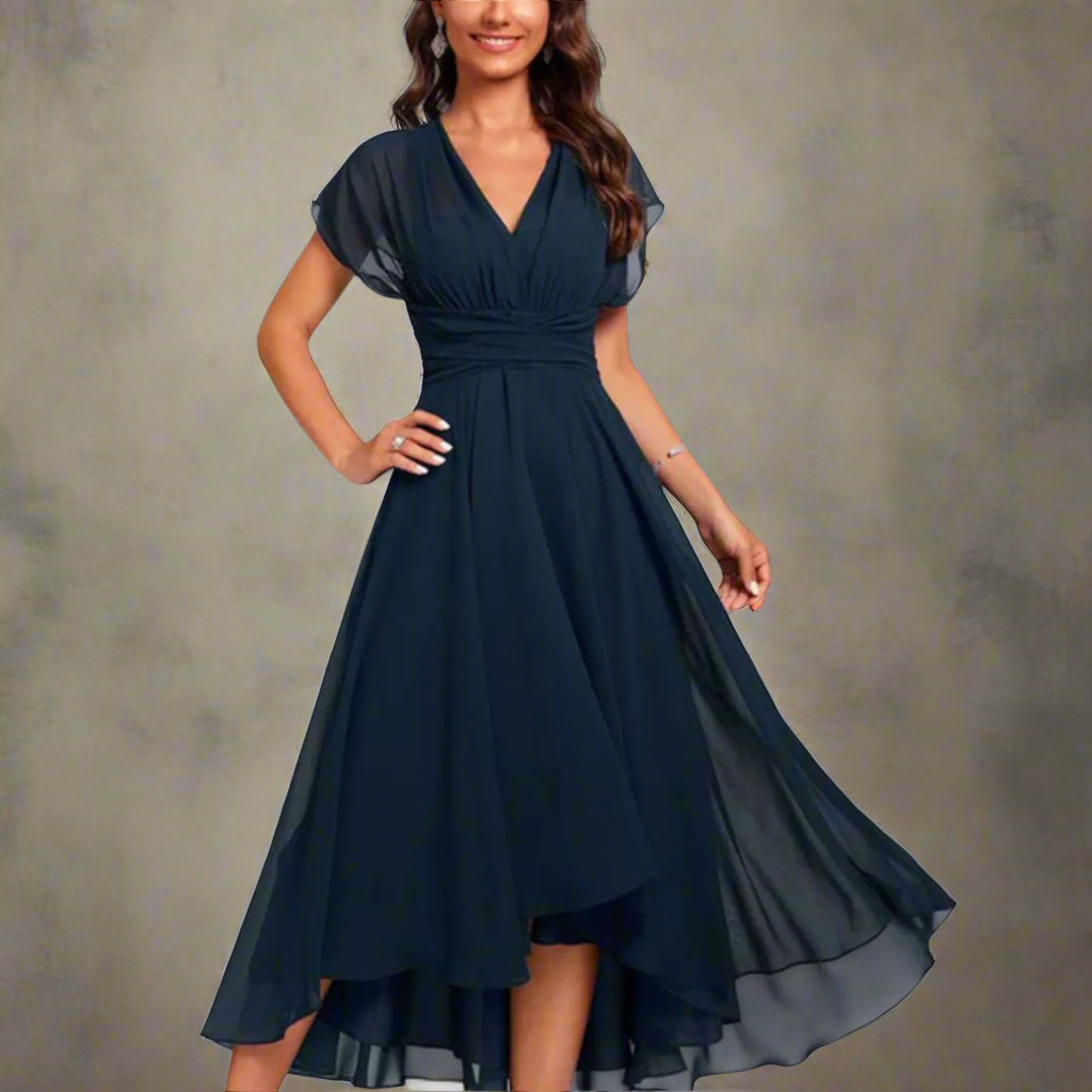 Julita – Flowing V-Neck Evening Dress