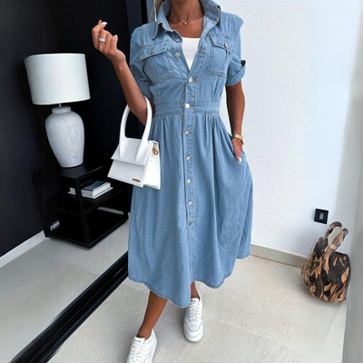 Zayna – Elegant Denim Dress