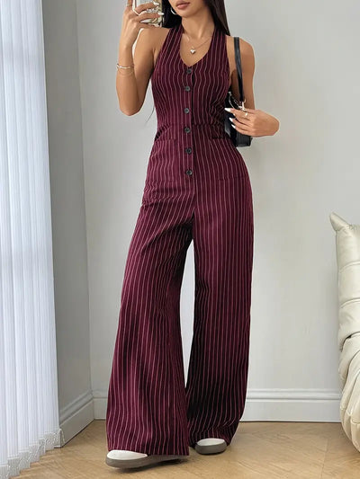 Natalie - Striped Jumpsuit