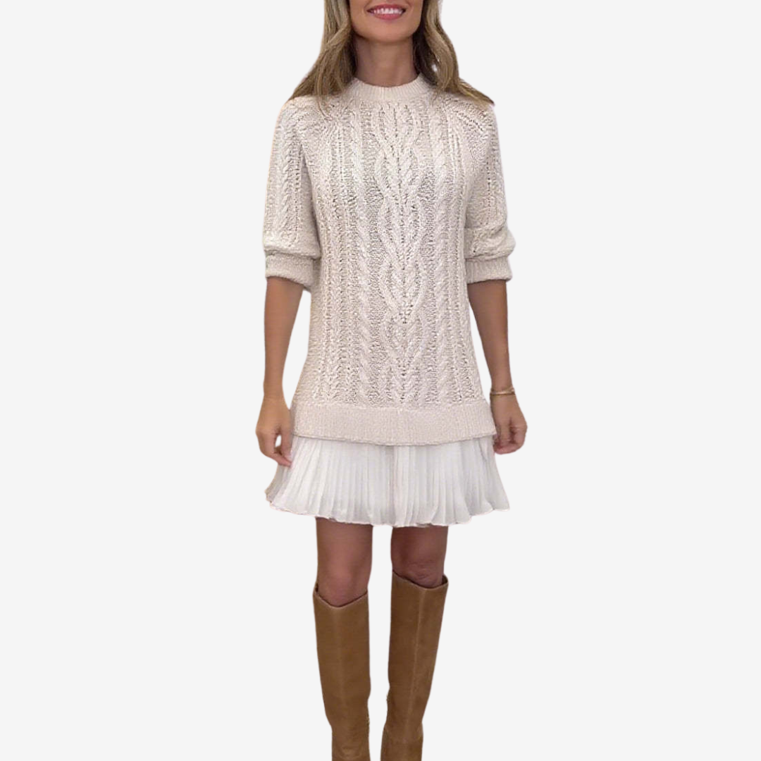 GAIL 2-in-1 Knitted Dress | The Perfect Preppy Look for Autumn