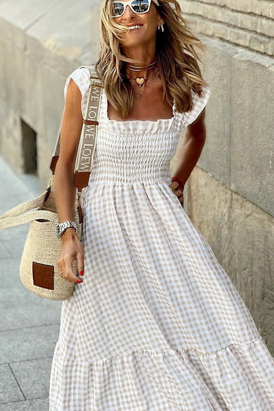 Odette | Elegant Plaid Summer Dress