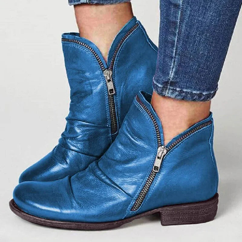 Lianella - Orthopedic Ankle Boots With Zipper