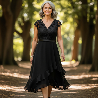 Francesca™ High-Low Lace Dress