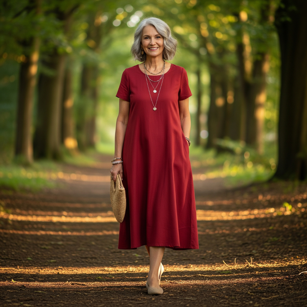 Julia | Elegant Comfortable Style | Cotton Linen Dress