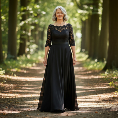 Rosa™ Lace Cascade Midi Gown