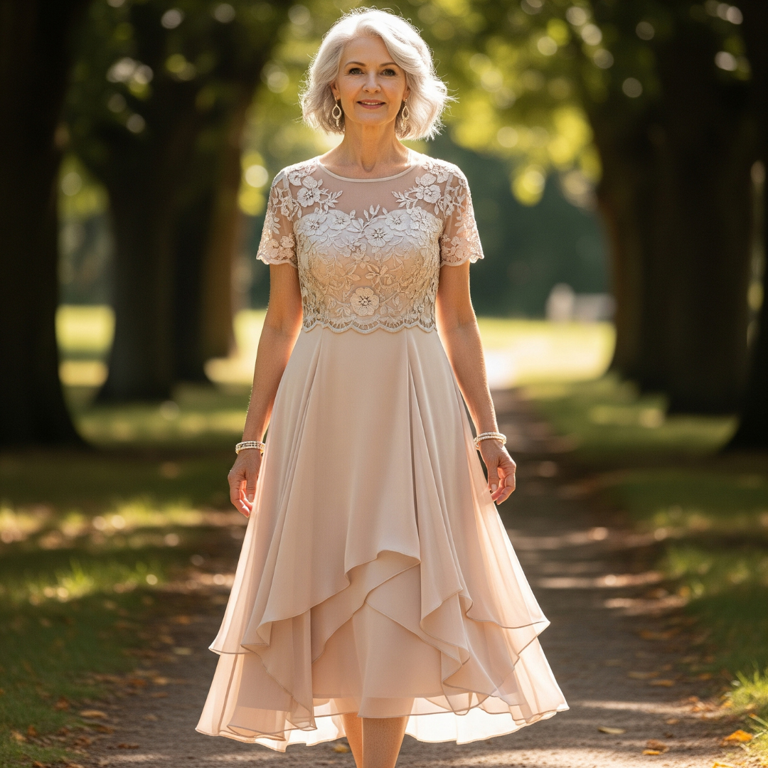 Maura™ Floral Overlay Dress