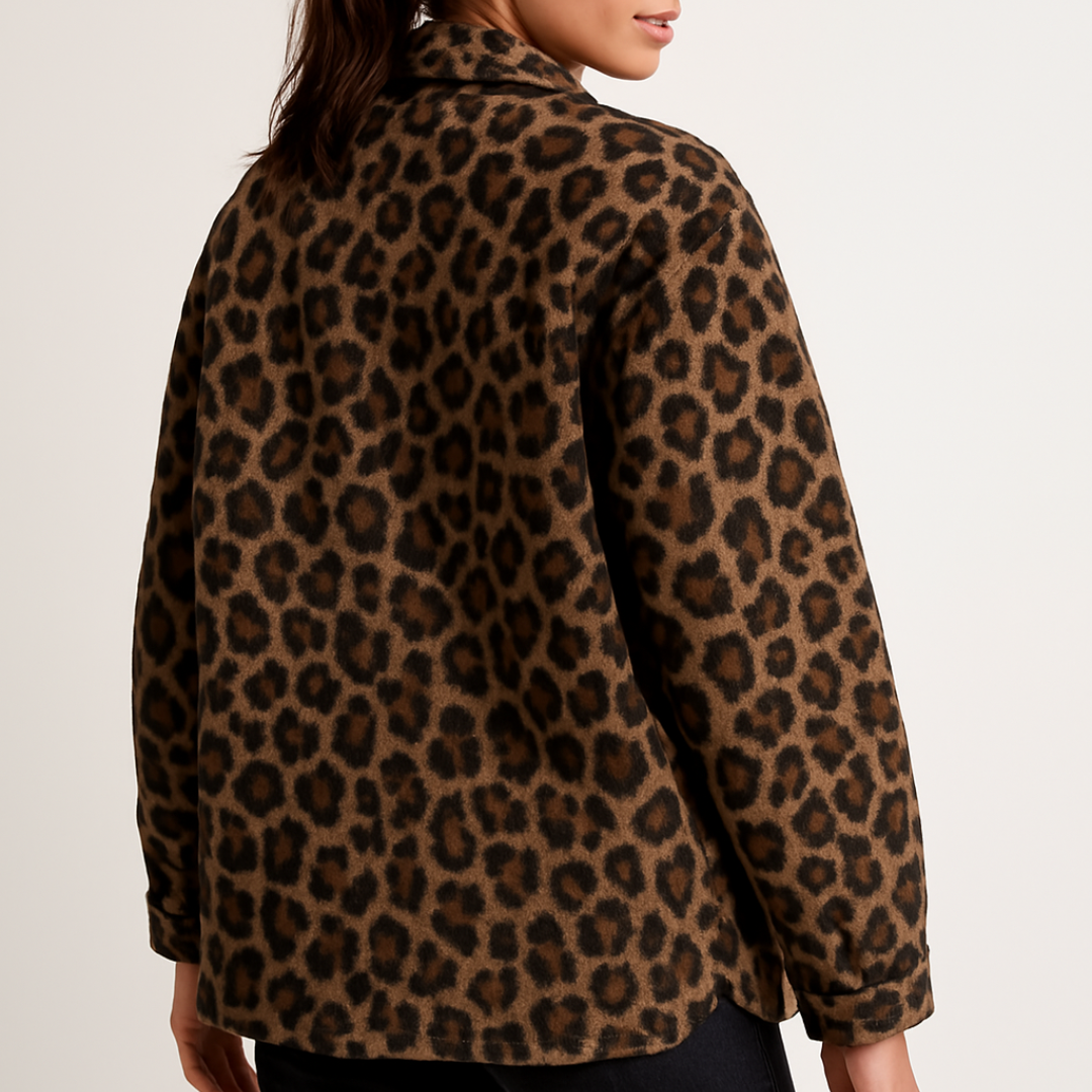 Lorena - Trendy Jacket with Leopard Print
