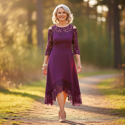 Therese™ Cold-Shoulder Lace Dress