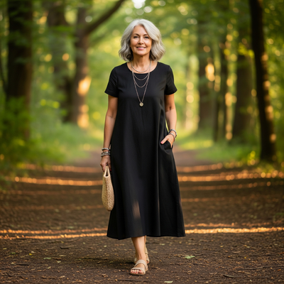 Julia | Elegant Comfortable Style | Cotton Linen Dress