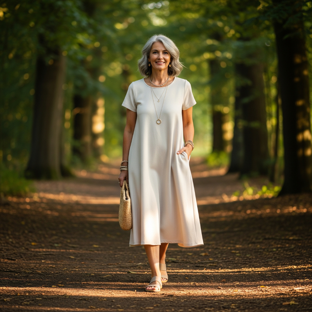 Julia | Elegant Comfortable Style | Cotton Linen Dress