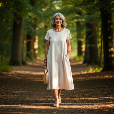 Julia | Elegant Comfortable Style | Cotton Linen Dress