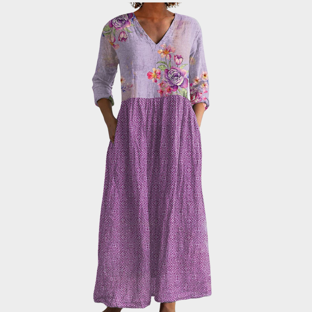 Anne | Comfortable Loose-Fit Floral Dress