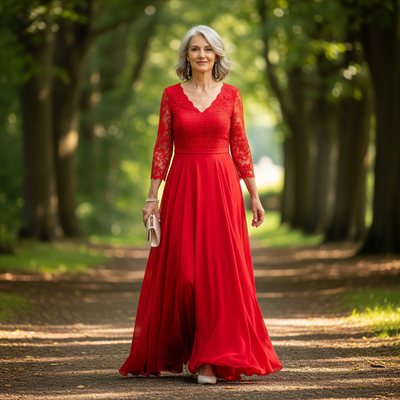 Sylvette™ Evening Lace Gown