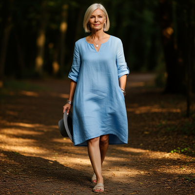 Jeanette™ | Elegant V-Neck Dress